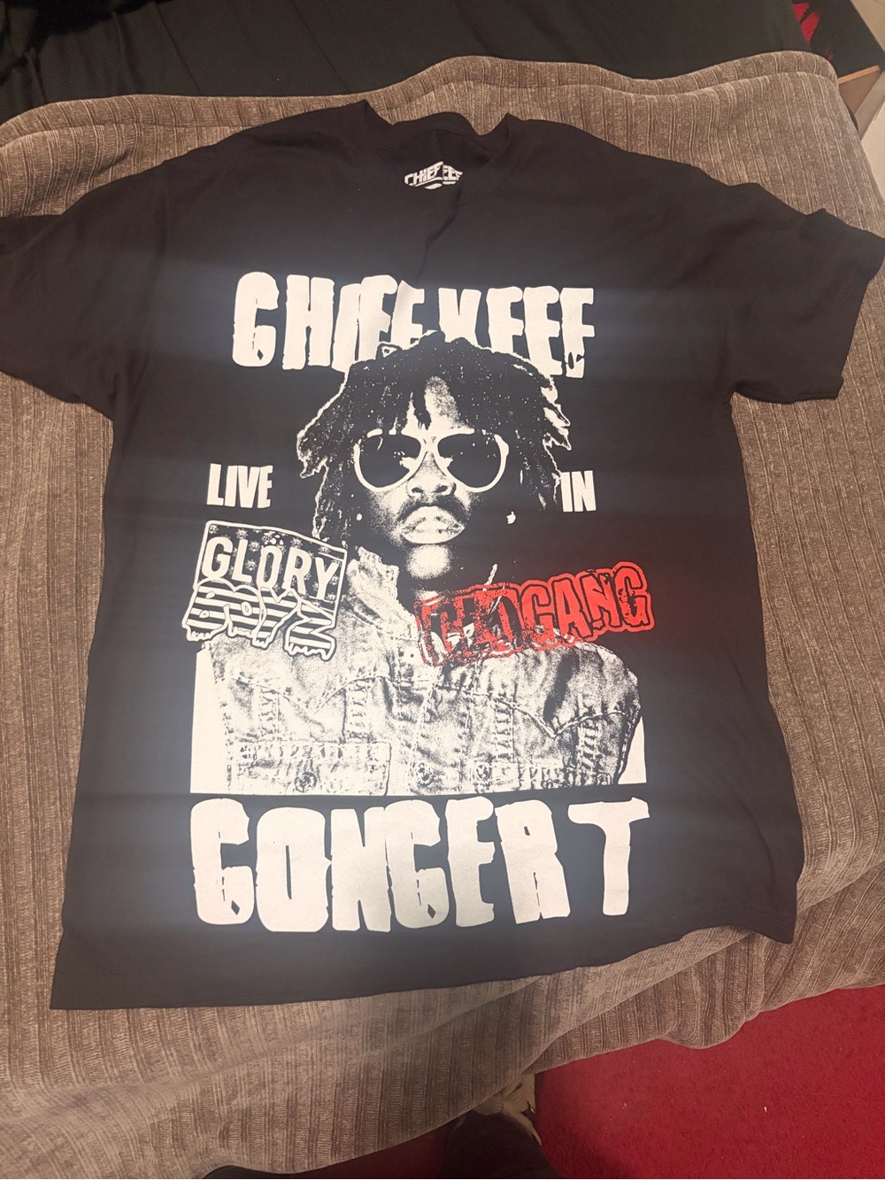 Chief Keef glo gang short sleeve t shirt size L